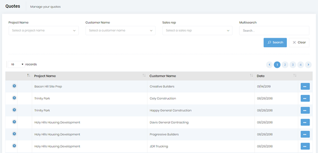 Create and manage quotes in Dump Truck Dispatcher